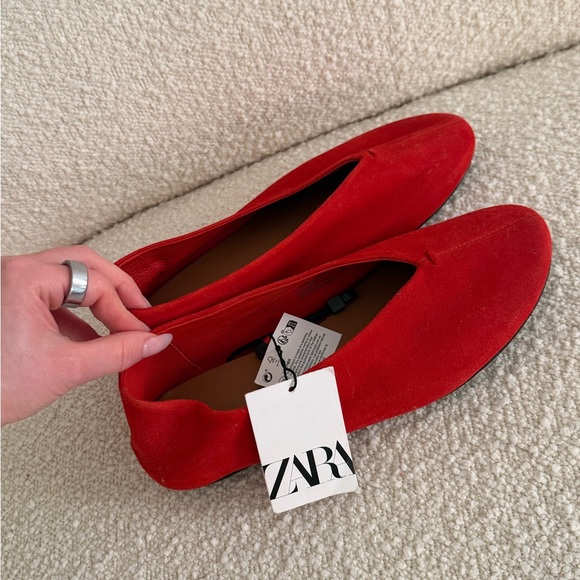 Zara Shoes - Zara Women's Bold Red Flats